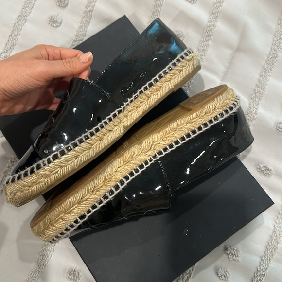 Chanel patent leather black espadrilles 39 - Picture 2 of 6